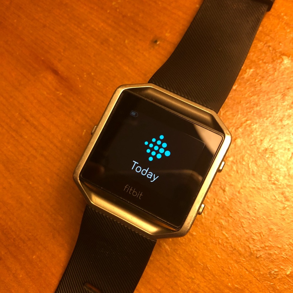 Fitbit Blaze activity tracker and charger